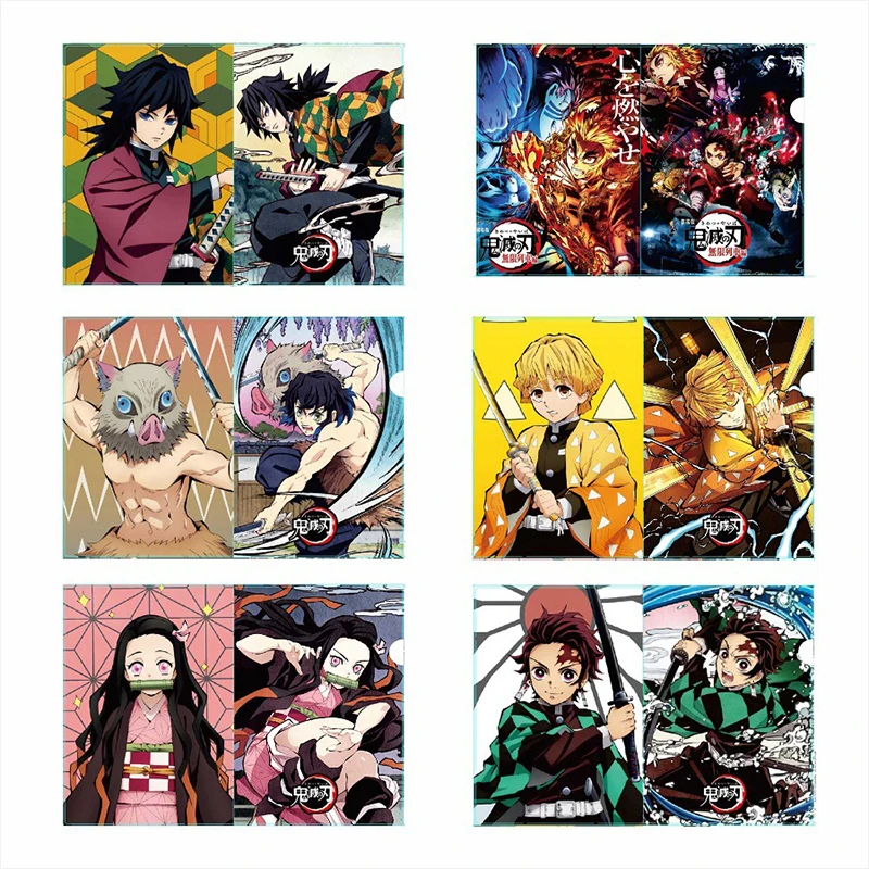 

Anime Demon Slayer Kimetsu No Yaiba Kamado Tanjirou A4 Storage File Folder PVC School Office Paper Document Holder L Shape