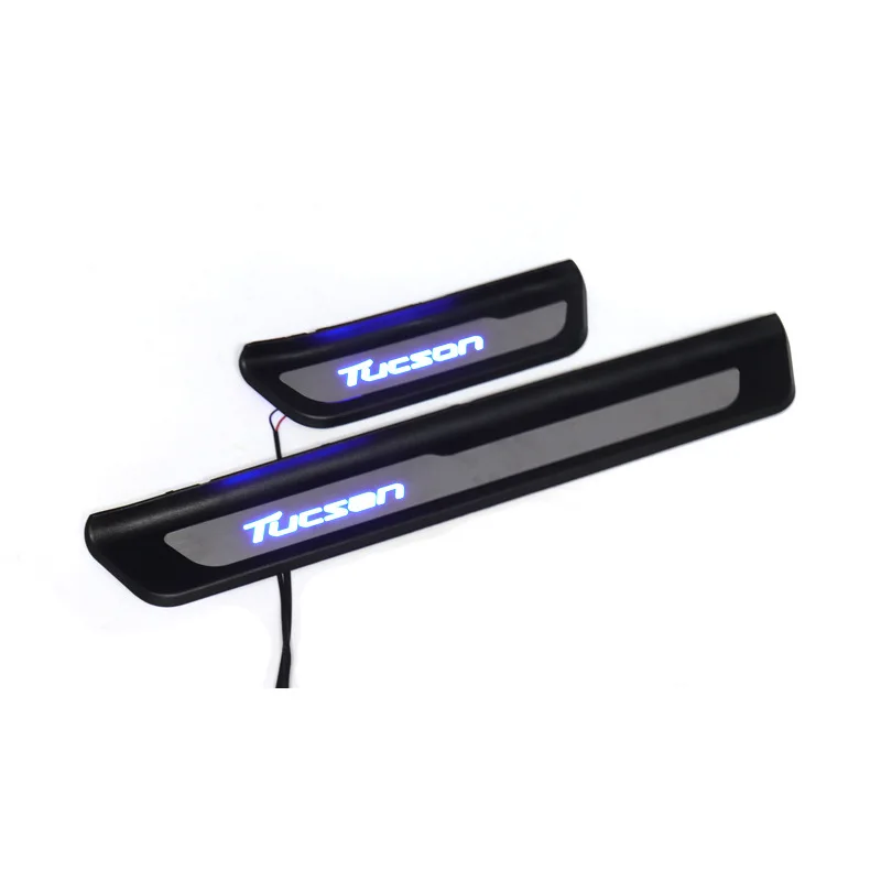 

for Hyundai Tucson 2015-2018 stainless steel LED Car door cover outside door sill plate Protector Sticker Car styling
