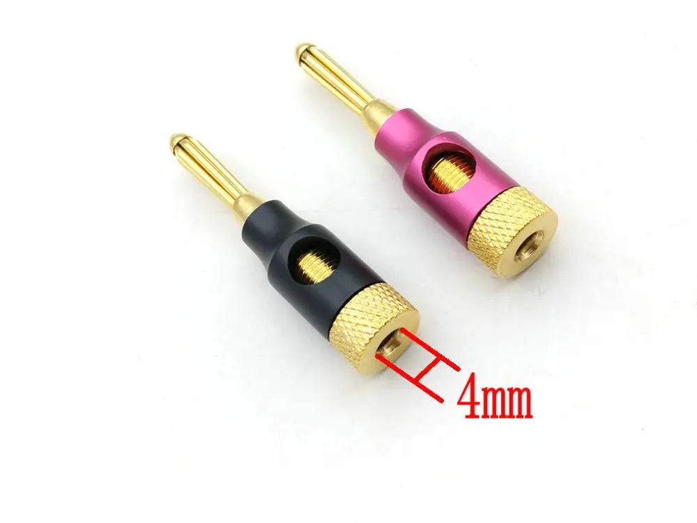 

2 шт. позолоченные медные коннекторы для банановых вилок 4 мм