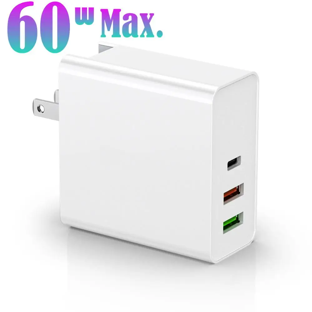 Универсальный адаптер питания PD QC для мобильных телефонов ноутбуков зарядное