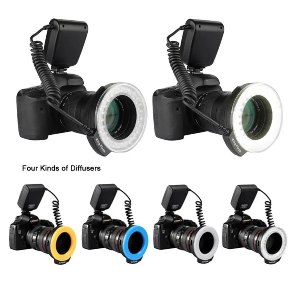 

Macro LED Ring Flash Bundle with 8 Adapter Ring for Canon Nikon Pentax Olympus Panasonic DSLR Camera Flash