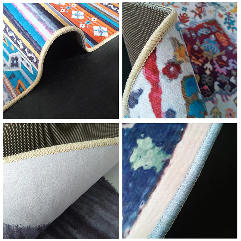 Современный минималистский полосатый ковер гостиной диван стол полный