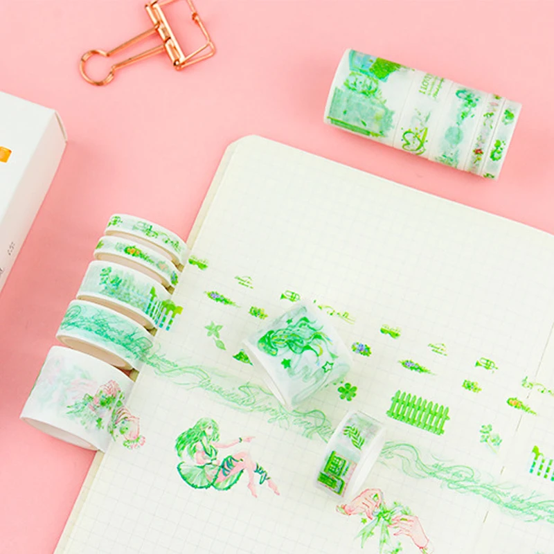 Набор милых скотчей Washi 20 шт./лот Маскировочная лента в подарочной коробке