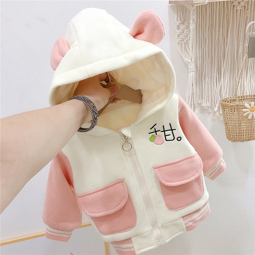 

Cartoon Pattern Coats for Kids 2021 Warm-Keep Outerwear Long Sleeve Thicken Jackets Children's Hooded Coats Thicken Jacket