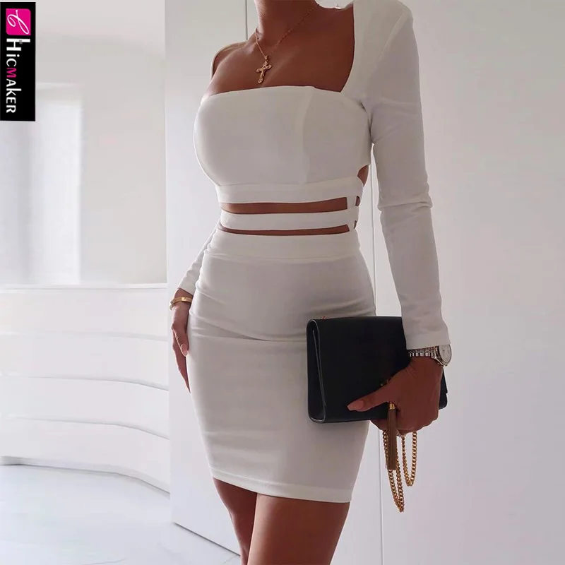 Женское облегающее платье с вырезом на талии однотонное эластичное белое