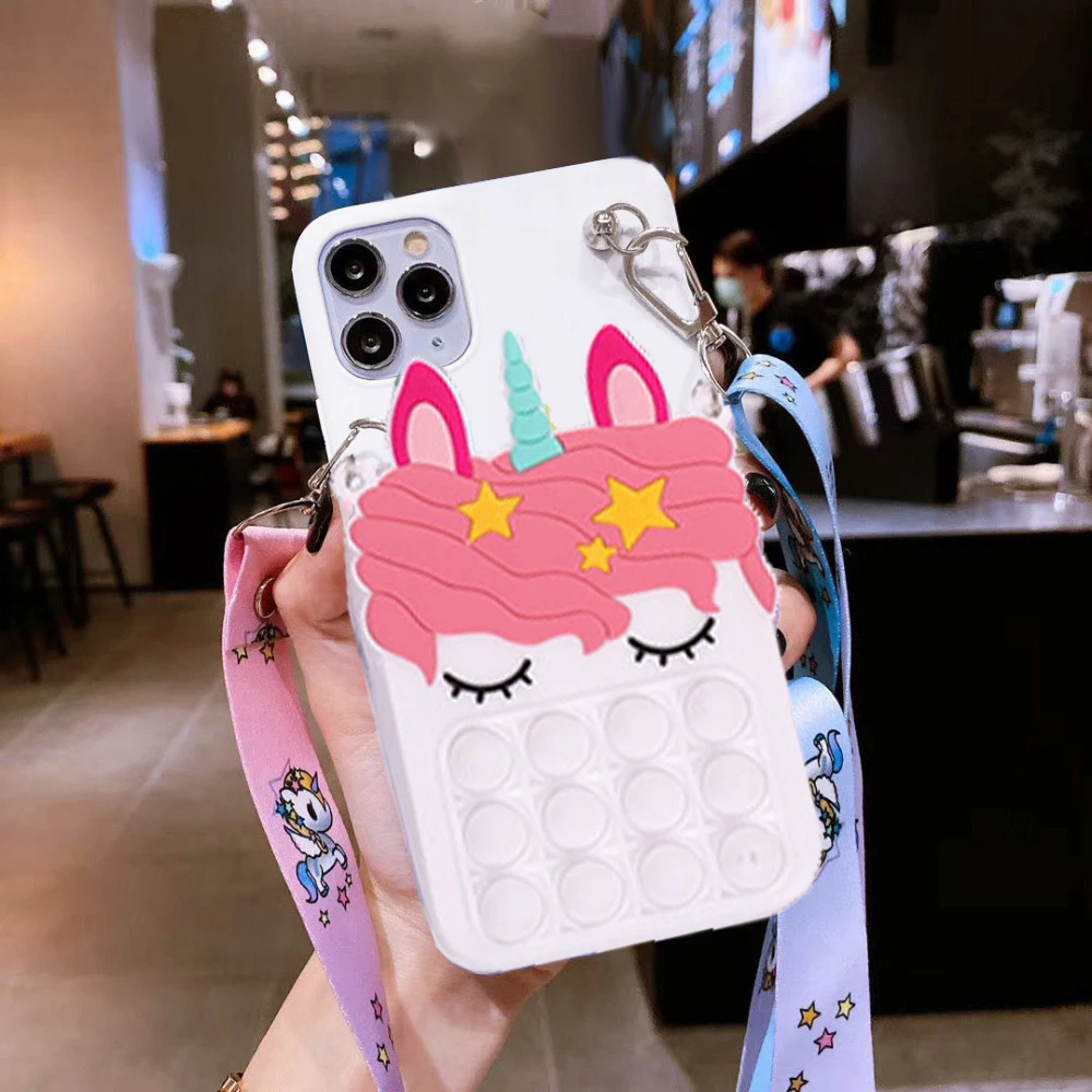 Мультяшный Кошелек для монет с лошадью сумки чехол Samsung Galaxy S30 S21 S20 S5 S6 S7 S8 S9 S10e