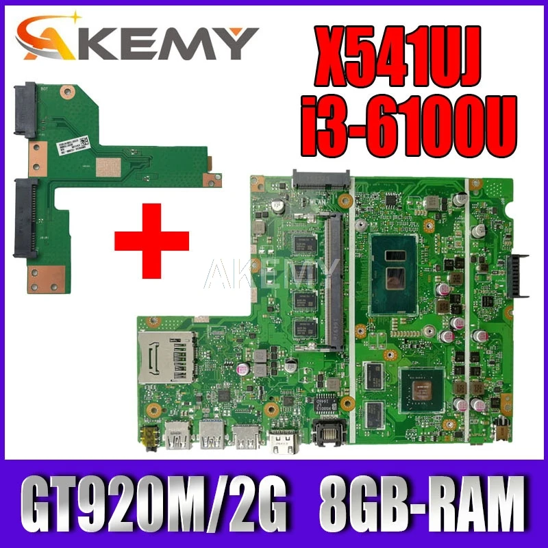 Материнская плата X541UVK X541UJ для Asus X541UV X541U F541U материнская ноутбука с 8G RAM/I3 6006U