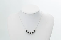 2017 new women choker necklace lava stone beads handmade statement necklace