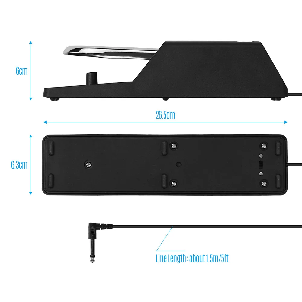 Модернизированная универсальная педаль ammoon для фортепиано с заслонкой