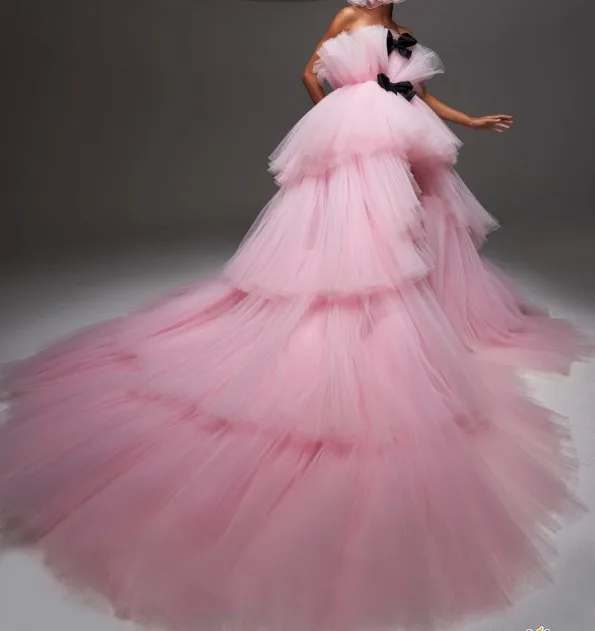 

Красивое Розовое Тюлевое платье, бальные платья, пышные платья для выпускного вечера, мягкое Тюлевое платье с бантом