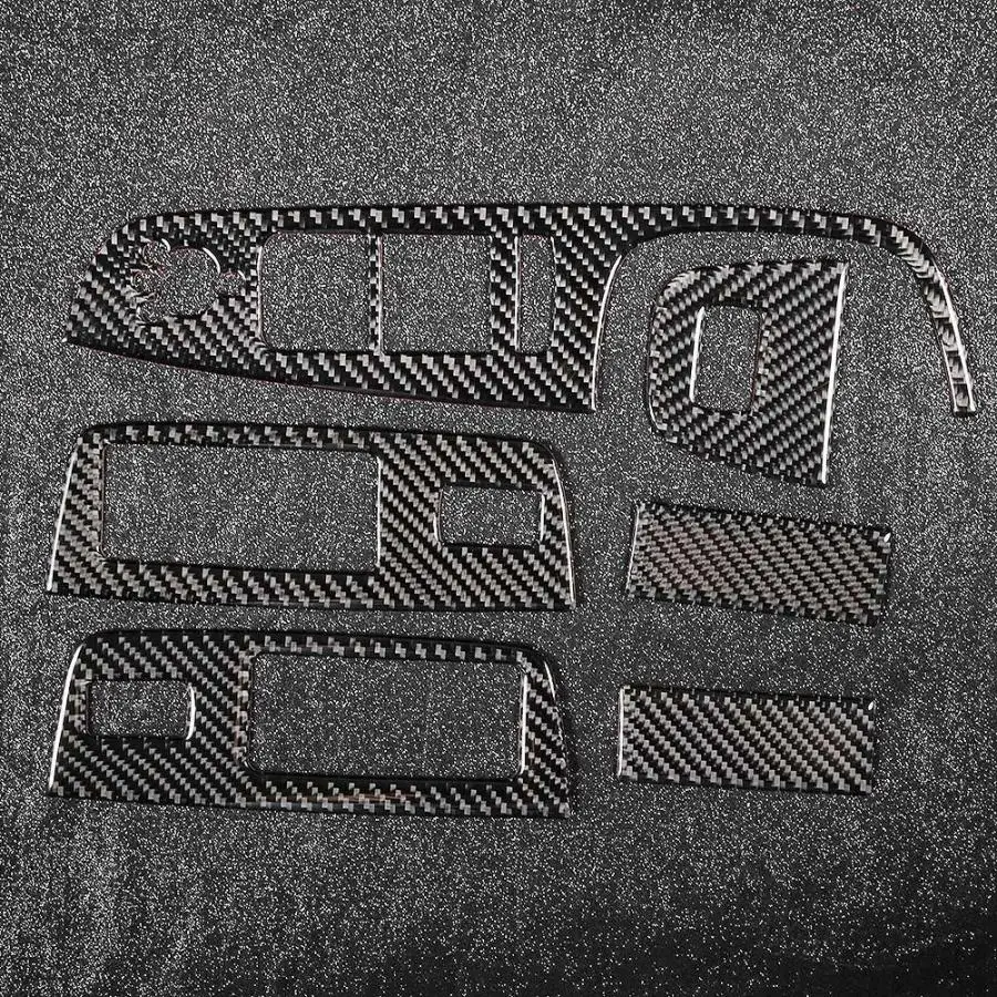 6 шт. декоративные наклейки из углеродного волокна на панель переключателя окон