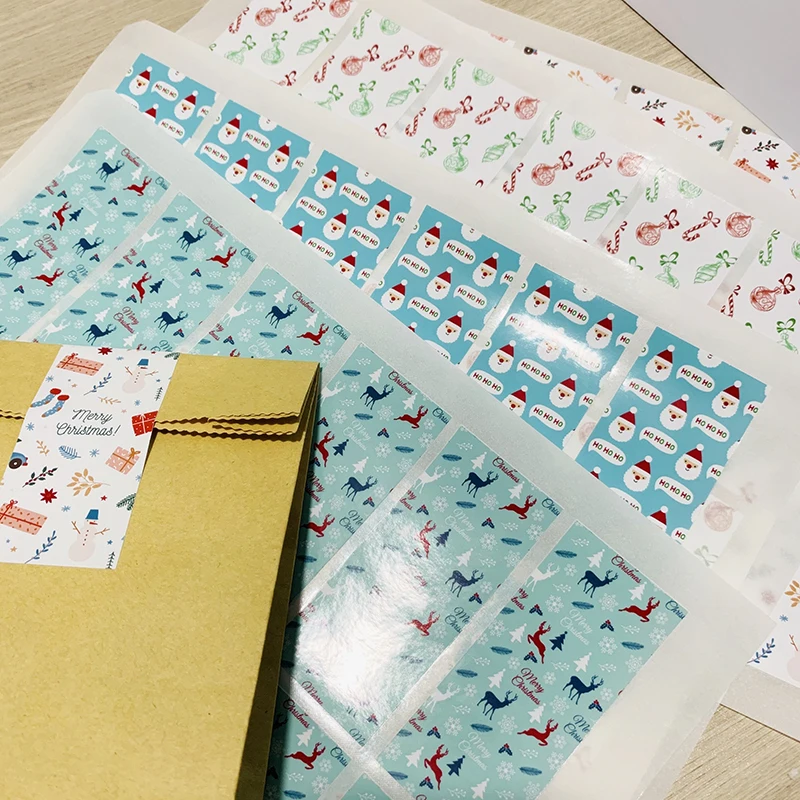 

24pcs Christmas Sticker Seal Sticker Label Gift Bag Box Happy New Year Stickers Gift Box Packing Sticker Christmas Decorations