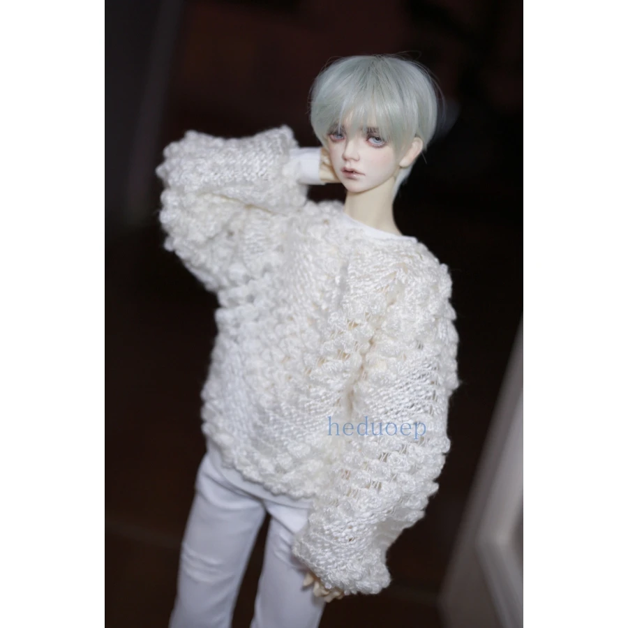 

BJD Doll White Sweater Outfits Clothing Top For 1/3 1/4 17" Tall MSD SD10 SD17 DK DZ AOD DD Wear FREE SHIPPING