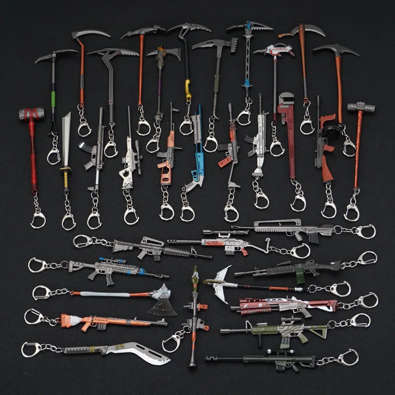 Новый металлический брелок оружие с рисунком из игры кольца для мужчин pubg