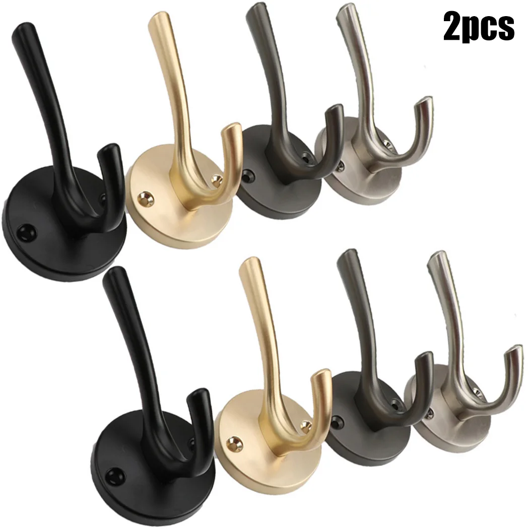 

2pcs Hook Accessory Clothes Door Hanger Holder Key Pack Single Stainless Steel