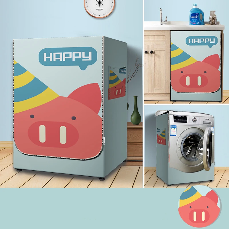 

Thicken Fabric Washing Machine Cover Sunscreen Waterproof Case Home Laundry Dryer Roller Dustproof Household Goods