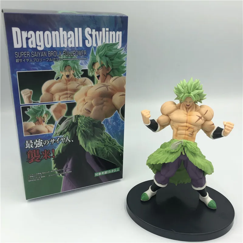Dragon Ball Z Super Broly Movie Ver. Зеленые волосы против Гоку броли Супер Saiyan боевой формы ПВХ Фигурки Модель DBZ 24 см