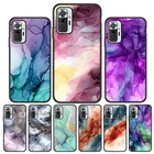 Чехол-накладка для Xiaomi Redmi Note 10 Pro Max, 10S, силиконовый, мраморный