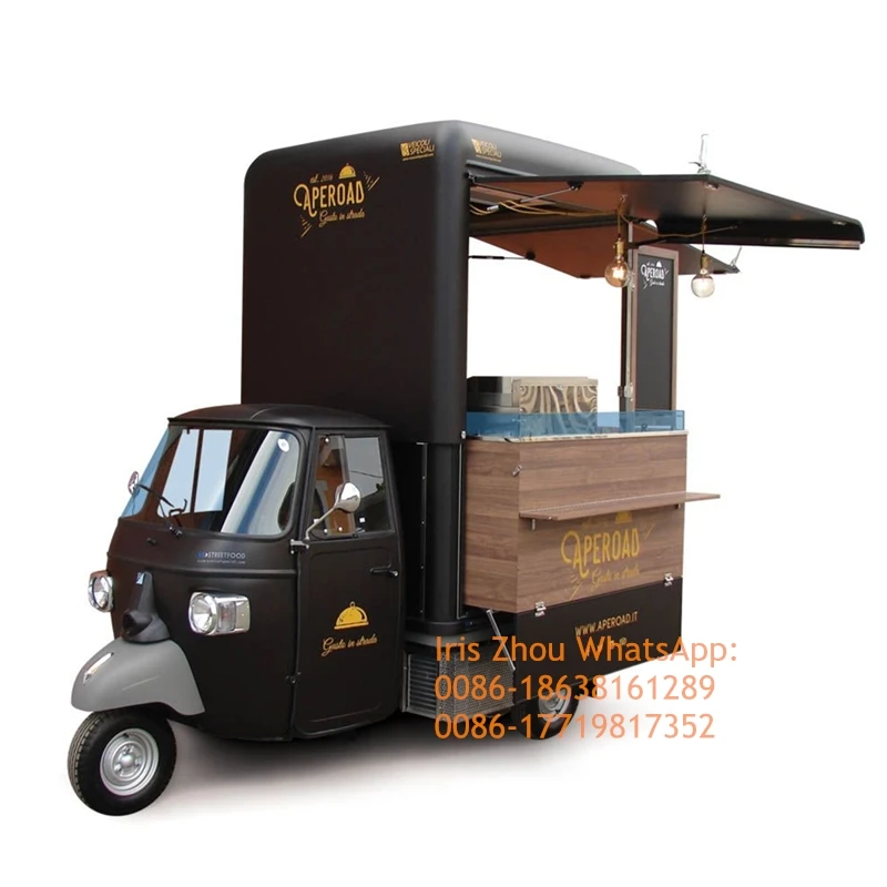 Пищевой грузовик Piaggio Ape/электрический для пищевых продуктов/мобильный продуктов