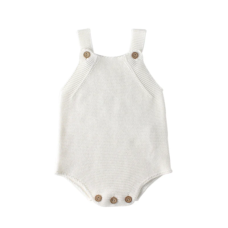Новый вязаный детский комбинезон для девочек хлопковый младенцев маленьких