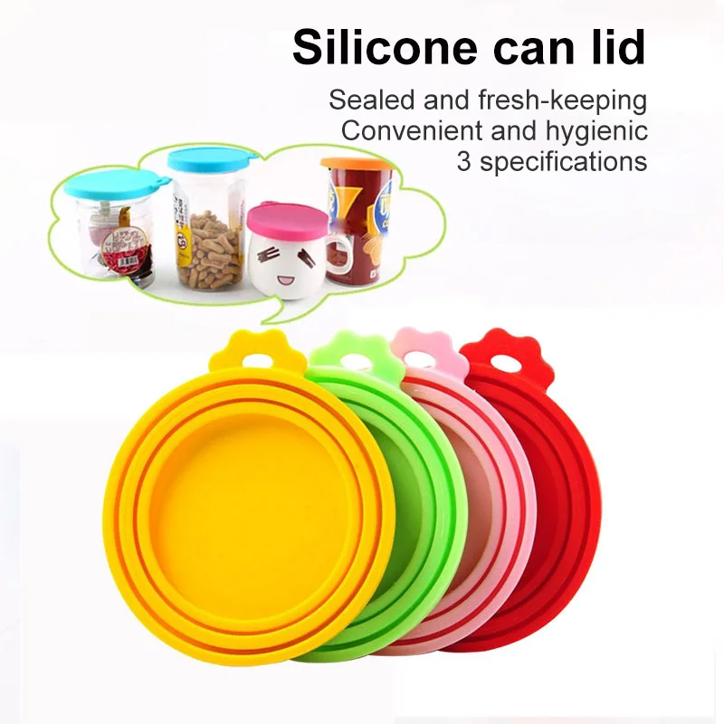 

Silicone Canned Lid Sealed Feeders Food Health Can Lid Reusable Fresh-keeping Lids For Puppy Dog Cat Storage Pet Daily Supplies