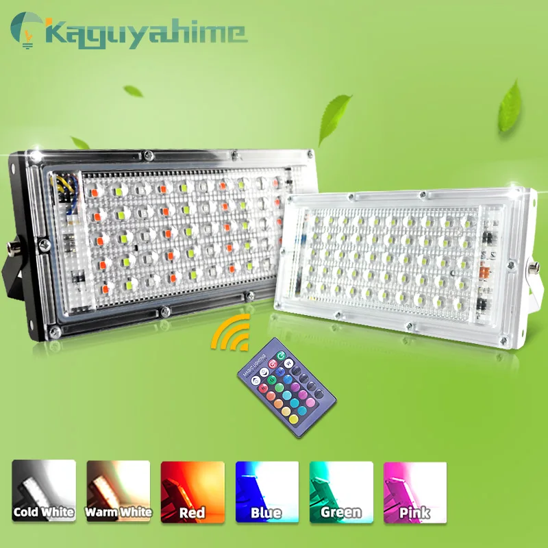=(K)= Светодиодный прожектор 50 Вт 100 RGB 220 В Уличный отражатель Точечный светильник