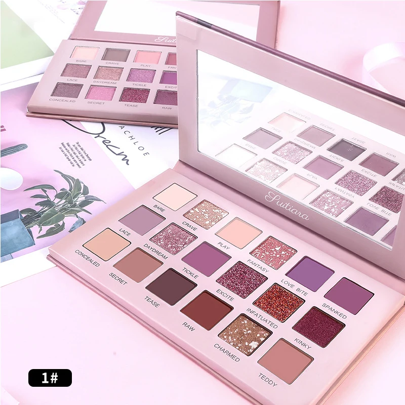 18 цветов блестящие тени для век палитра макияжа матовые мерцающий и Сияющий