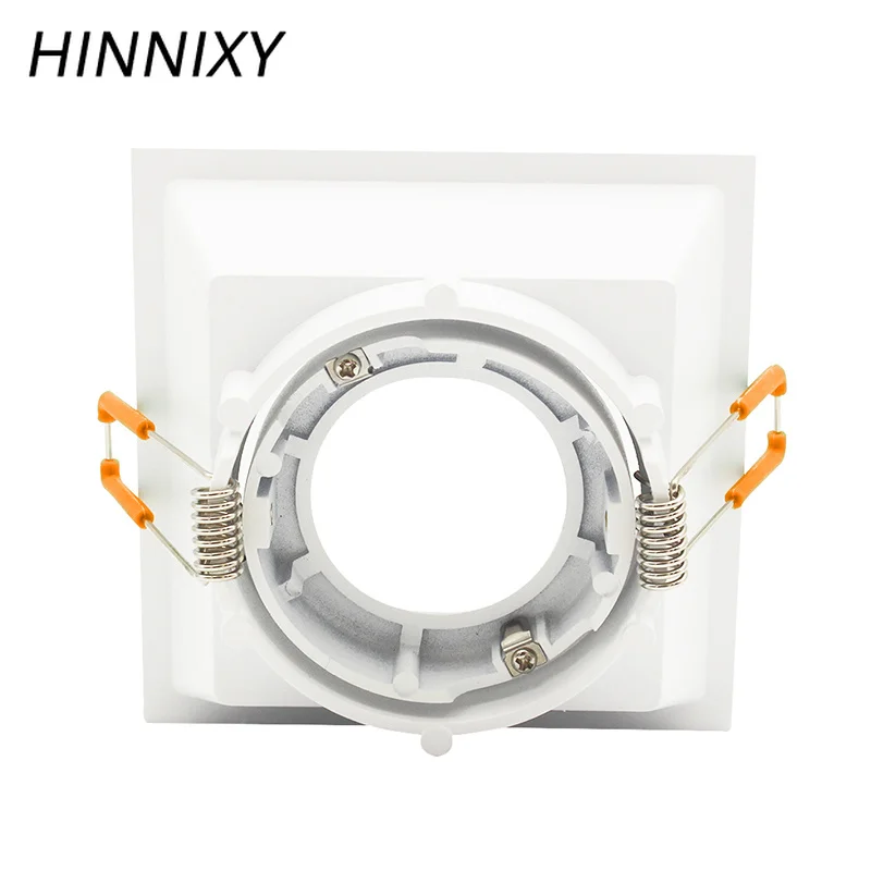 Hinnixy Square Double Rings Anti-glare Fitting Downlights MR16 GU10 85-265V 90mm Cut Hole Deep Concave Recessed Home Lighting | Лампы и