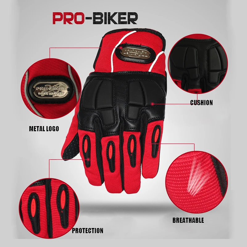 Мужские мотоциклетные кожаные гоночные перчатки велосипедные защитные с