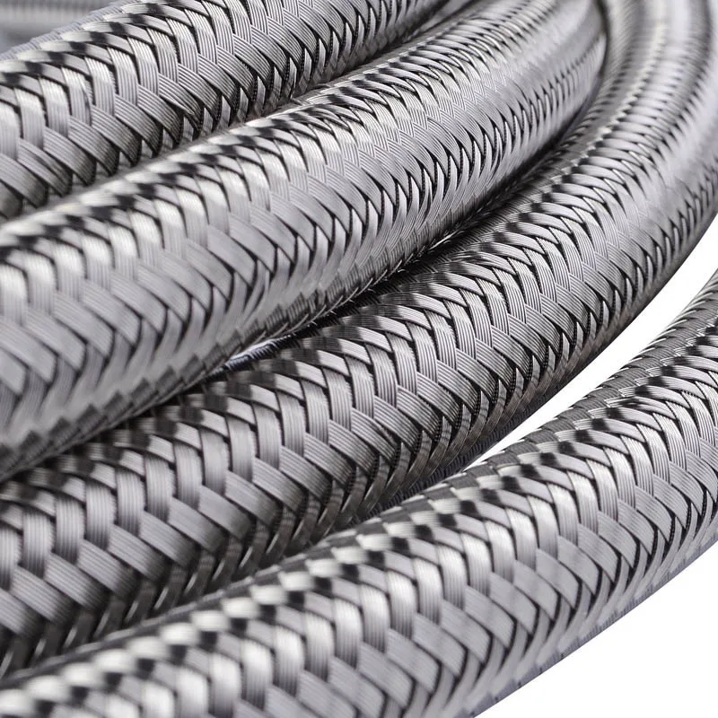AN3 AN4 AN6 AN8 AN10 10 футов двойной плетеный маслопровод из нержавеющей стали PTFE линия
