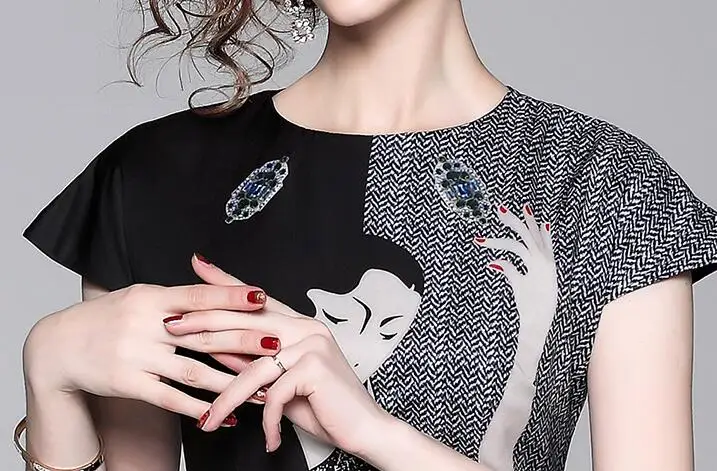 Женское платье карандаш средней длины модельное дизайнерское в стиле High Street с