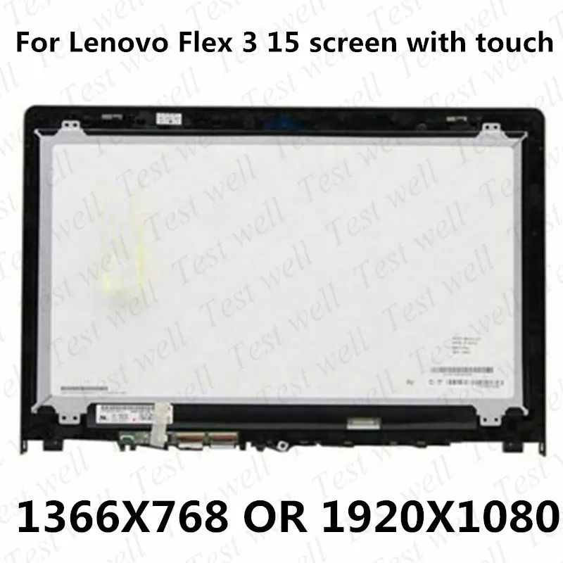 original 15 6hd or fhd led display touch digitizer lcd screen replacement assembly bezel for lenovo flex 3 15 15d 3 1570 3 1580 free global shipping