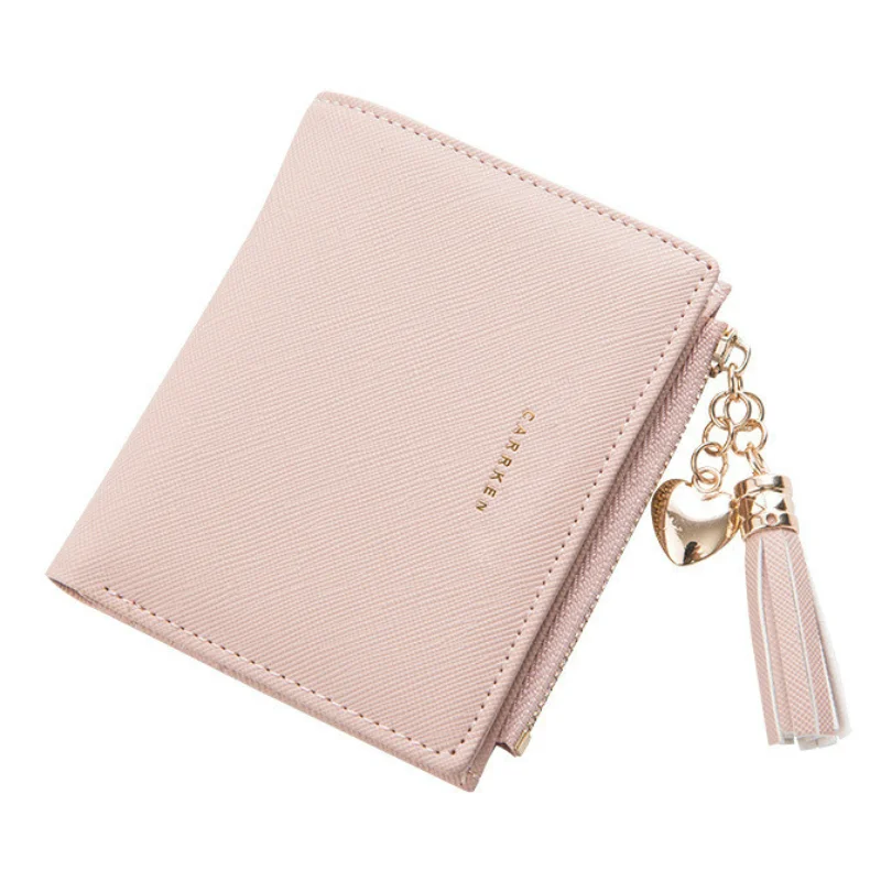 

2021 Tassel Women Wallet Small Cute Wallet Women Short Leather Women Wallets Zipper Purses Portefeuille Female Purse Clutch