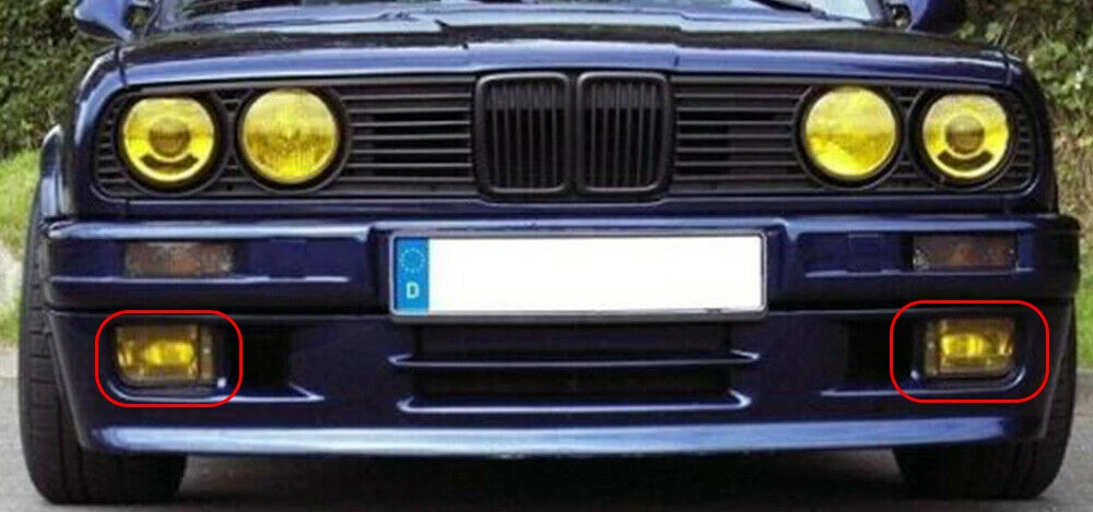 

Car 1 Pair Front Bumper Fog Light Driving Lamp Yellow 63171385945 63171385946 Fit For BMW 3 Series 325e 325i 325iX 318i 318is