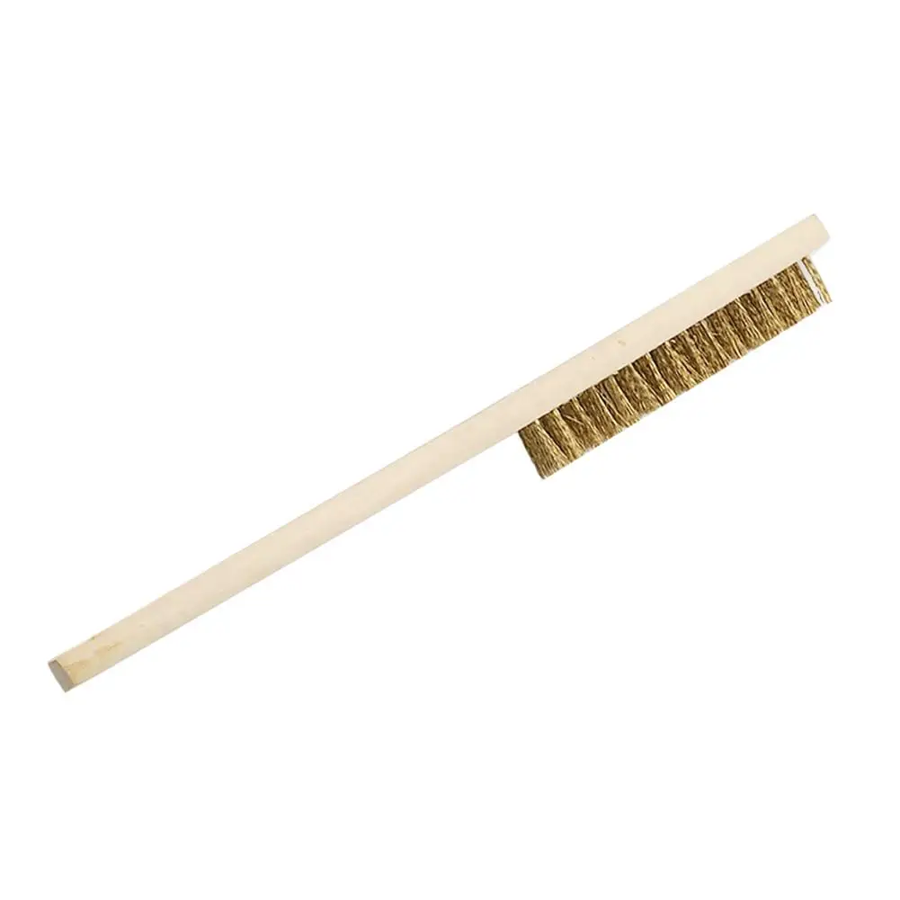 Щетка с деревянной ручкой и медным покрытием для промышленных устройств 1 шт. 6x16