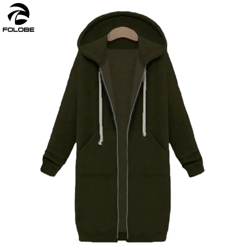 

FOLOBE Plus Size Autumn Jackets Women Fashion Long Sleeve Hooded Coat Outerwear Zipper Pockets Casual Coats Chaqueta Mujer
