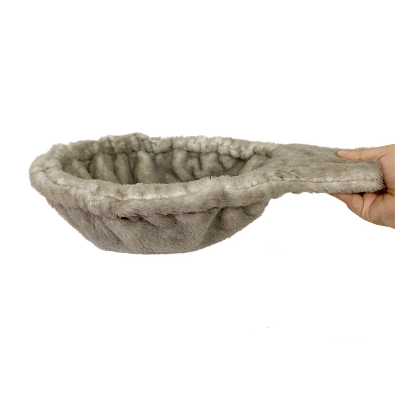 gray Dia 30cm Мягкий гамак для кошек устанавливается на кошачье дерево, спальный питомник, висящий толстый плюш, 4 цвета, большая емкость, диаметр 30 см/35 см, кровать для домашних животных, большая кошка - Цвет: gray Dia 30cm