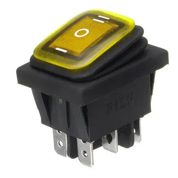 ВКЛ-ВЫКЛ-на 6pins, 16A 20A 125V 250V AC автомобиль лодка светодиодный светильник кулисный переключатель с фиксацией Водонепроницаемый три позиции
