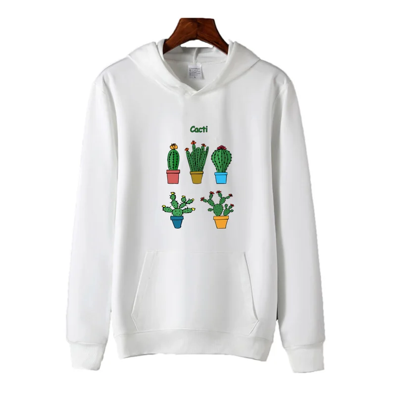 

Весенне-осенняя Спортивная толстовка с принтом кактуса, женская спортивная одежда, толстовка с капюшоном, Мужская одежда для мальчиков, спо...