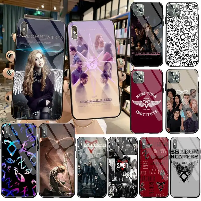 Жесткий чехол для телефона Shadowhunters из закаленного стекла iPhone 11 Pro XR XS MAX 8X7 6S 6 Plus SE