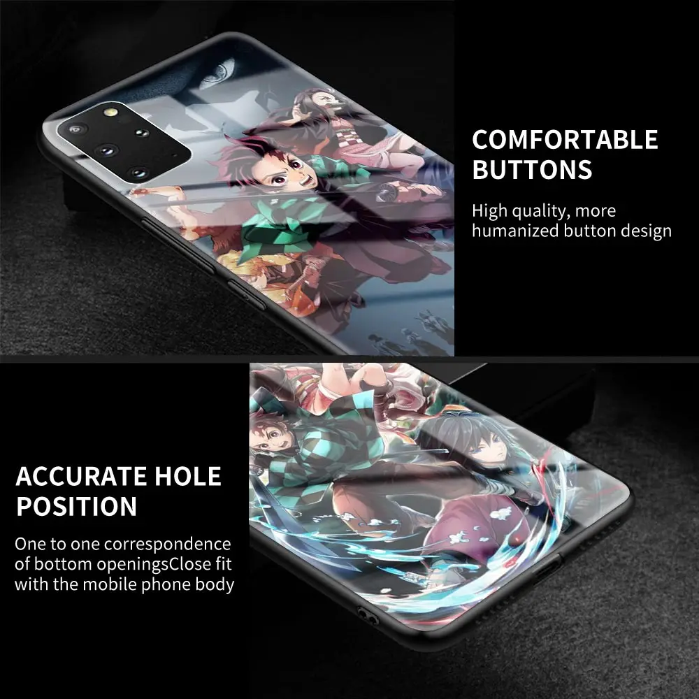 glass case for xiaomi redmi note 9 8 8t 7 pro 9s k20 k30 mi poco x3 nfc 9t 10 lite 10t back phone cover shell anime demon slayer free global shipping