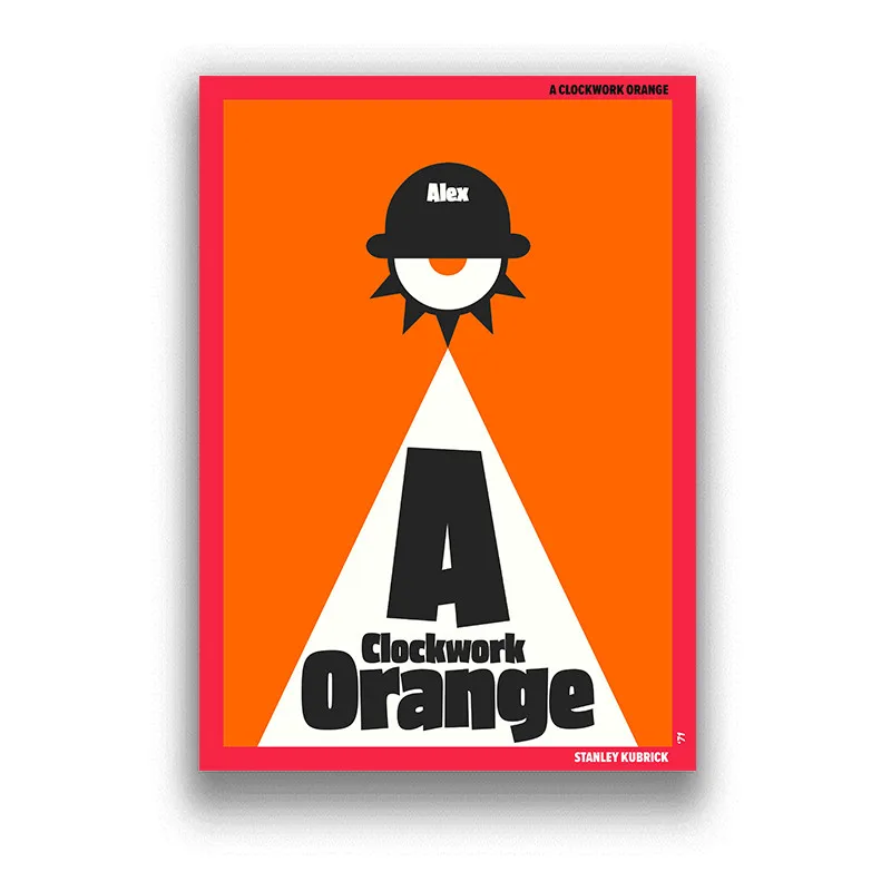 Заводные оранжевые наклейки на стену бумага с белым покрытием принты четкое