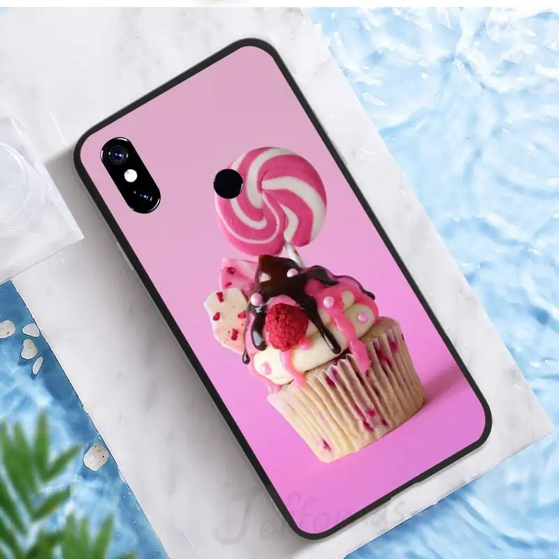 

Phone Case For Xiaomi Redmi 7 8 9t a3 9se k20 mi8 max3 lite 9 note 9s 10 pro Cupcake Food colorful dessert cute