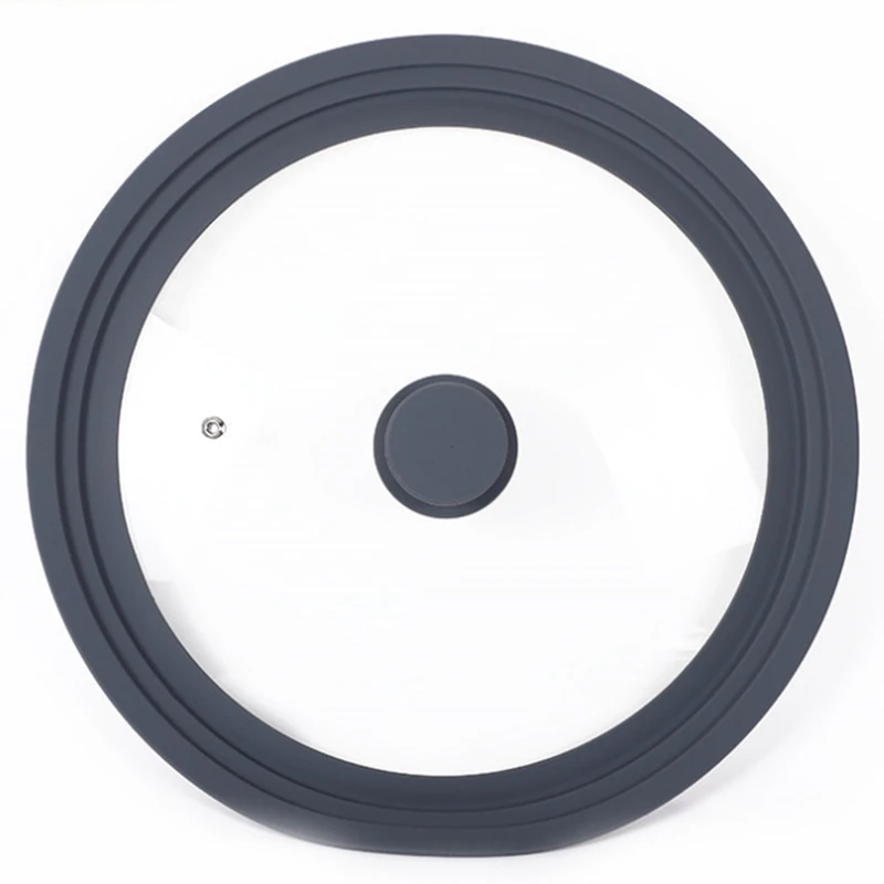 

Universal Lid for Pots,Pans and Skillets Tempered Glass Covers with Heat Resistant Silicone Rim Durable