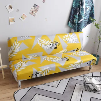 Plant Series Print Sofa Bed Cover Folding Seat Slipcovers Spandex Stretch Armless Couch Covers Elastic Anti-dirty Protector New