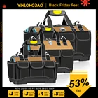 YLD 2021 Обновленная сумка для инструментов 14161920 дюймов Сумка для электрика 1680D Оксфорд Водонепроницаемый износостойкий прочный набор инструментов для хранения инструментов