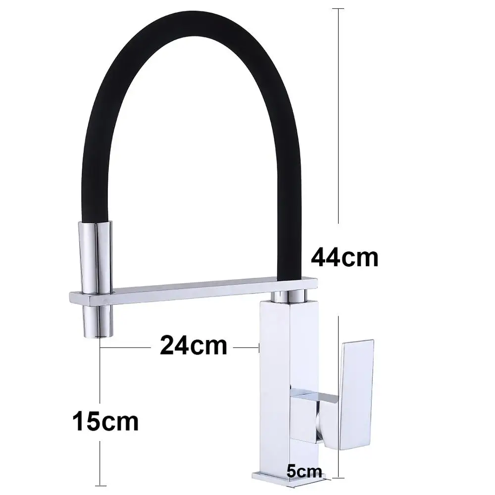 Новый черный выдвижной кухонный кран BAKALA квадратный латунный Смеситель для