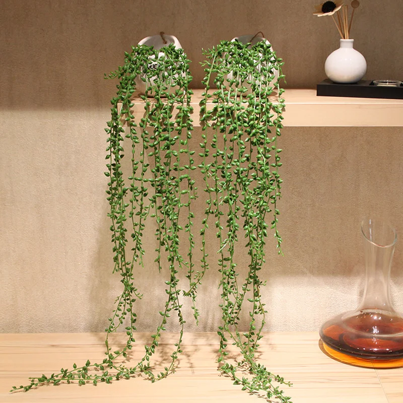 1PCS Simulation Plant Fake Flowers/Green Plants Potted Wall Hanging Decoration Plastic Succulent Beads Lover Tears | Дом и сад