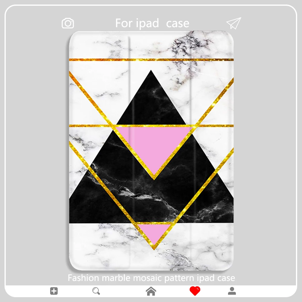 Мраморный геометрический чехол для iPad Mini подставка планшета Pro 11 2020 7 го поколения