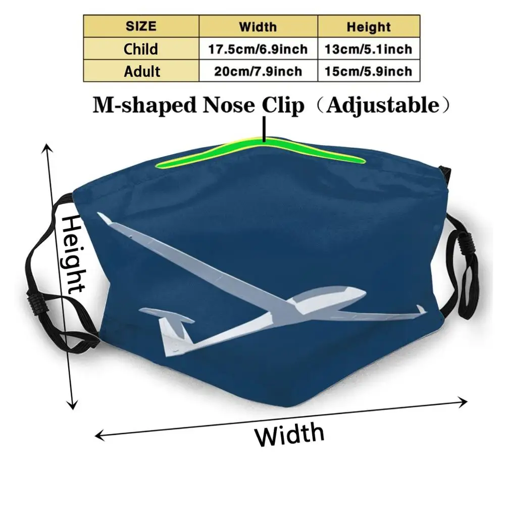 Arcus Glider противопылевая маска для лица моющийся фильтр многоразовый Schempp Hirth Gliding